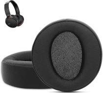 Krone Kalpasmos Sony MDR-XB950BT austiņu spilventiņi, saderīgi ar MDR-XB950B1 austiņām, mīkstā proteīna āda, atmiņas putu spilventiņš, Sony austiņu piederumi ar PU somiņu, melni