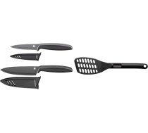 WMF Touch nažu komplekts 2 gab. virtuves nazis ar aizsargvāciņu, melns un lāpstiņa, plastmasas, 31 cm, lāpstiņa ar plauktu izliekumu un izgriezumiem, panku apvērsējs, mazgājams trauku mazgājamā mašīnā