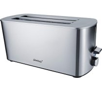 Steba Long Slot Toaster TO 21 Inox | Dubultie garie tosteri | Nerūsējošā tērauda korpuss pret pirkstu nospiedumiem | Aizsardzība pret pārkaršanu | Ietver Cr?Melschschublade und Br?tchenaufsatz