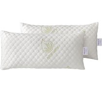 Todocama 2 x 100% viskoelastīgs spilvens ar polsterējumu un pārslveida daļiņām - balts - 2 x 70 cm