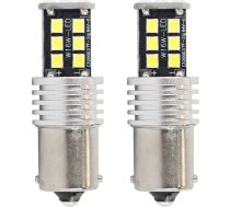Led spuldzes canbus 2835 15smd 1156 ba15s p21w r10w r5w balta 12v 24v -01293