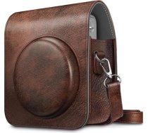 Fintie Tasche für Fujifilm Instax Mini 90 Neo Classic Sofortbildkamera - Premium Schutzhülle Reise Kameratasche Hülle Abdeckung mit abnehmbaren Riemen, Braun