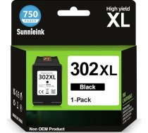 Sunnieink 302 Printera kasetnes Black XL, 302 XL Black Savietojams ar HP 302 Black, 302XL kasetnes priekš Envy 4527 4520 4523 OfficeJet 3832 4650 3831 3835 5232 4658 5230 DeskJet 3630 3636 3639 10