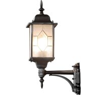 Konstsmide Milano 7247-759 Sienas lampa Platums 16 cm Dziļums 29 cm Augstums 53 cm 1x 75 W IP43 Krāsots alumīnijs melns / sudraba krāsojums