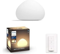 Philips Hue White Ambiance Wellner galda lampa ar dimmera slēdzi, aptumšojama, pilnībā balti toņi, kontrolējama ar lietotni, saderīga ar Amazon Alexa (Echo, Echo Dot)