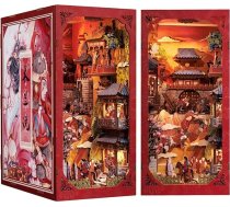 CUTEBEE Book Nook Kit - DIY Dollhouse Miniature House Building Kit with Dust Cover and LED Light, Booknook Model Kits pieaugušajiem (The Legend of Mulan)