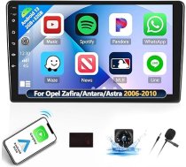 Android 13 Auto radio Opel Zafira/Antara/Astra 2006-2010 ar Carplay Bezvadu Android auto, 9 collu displejs ar GPS navigāciju Bluetooth WiFi FM/RDS radio Mirrorlink Dual USB + AHD aizmugures skata kamera