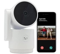 Konyks Camini Care iekštelpu WiFi drošības kamera 3MP domofona poga, integrēta sirēna kustības un trokšņu noteikšana, saderīga ar Google Home un Alexa ANEB0C9JZ14BKT