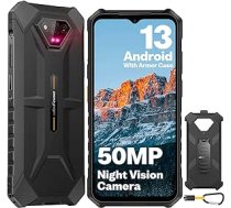 Ulefone Armor X13 Outdoor mobilais tālrunis 50MP + 24MP Night Vision 12GB + 64GB/256GB SD, Android 13 Octa Core 6320mAh 6,52 collas IP68 viedtālrunis bez līguma 4G Dual SIM pirkstu nospiedumu ID NFC 2 gadi