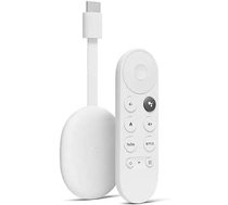 Chromecast ar Google TV (HD) White Ice — straumēšana televizorā ar tālvadības pulti un balss meklēšanu — filmas, Netflix, DAZN un daudz kas cits