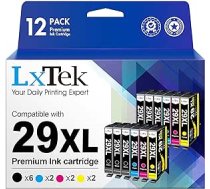 LxTek Multipack 29XL printeru kasetnes, kas saderīgas ar Epson 29XL 29 XL Multipack Epson XP-342 XP-332 XP-345 XP-352 XP-442 XP-445 XP-455 XP-432 XP-245 XP-235 XP-235 XP-35 XP-247 (12 iepakojumā) ANEB08H7ZC7P7T