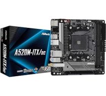 ASRock A520M-ITX / AC atbalsta 3. paaudzes AMD AM4 Ryzen ™ / Future AMD Ryzen ™ procesorus (3000. un 4000. sērijas) mātesplati. ANEB08G1WLVR2T