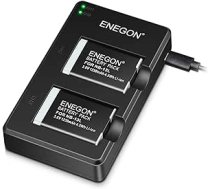 ENEGON NB-13L litija akumulators (pa 2), dubultais lādētājs Canon PowerShot G5 X, G5X Mark II, G7 X, G7 X Mark II, G7 X Mark III, SX720 HS, SX730 HS, SX740 HS, SX620 HS, G1 X Mark III, G9 X, G9 X Mark