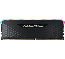 Corsair Vengeance RGB RS 8 GB (1 x 8 GB) DDR4 3200 MHz C16 atmiņa (dinamiskais RGB apgaismojums, Intel un AMD 300/400/500 sērijas savietojamība) — melns