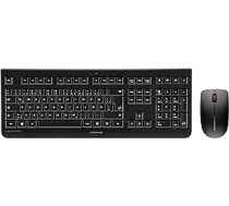 CHERRY DW 3000, Kabelloses Tastatur-Maus-Set, Deutsches Layout (QWERTZ), 2,4 GHz Funk, Flaches Design, Geräuscharme Tasten, Symmetrische Maus, Schwarz
