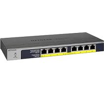 Netgear GS108PP-100EUS 8 portu Gigabit Ethernet PoE + nepārvaldīts Plug-and-Play slēdzis ANEB076BV421PT