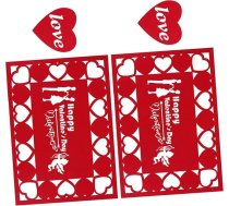 Zerodeko 8 gab. komplekts Placemat Coasters Heart Placemats Decoraciones para Sala De Casa Dekorācijas mājai Dekorācijas mājai Red Embellishments Felt Placemats Dekoratīvie paklājiņi Fleece Desk