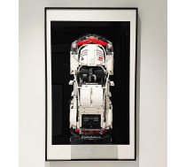 WETCEAOM displeja sienas stiprinājums Lego Technic Porsche 911 RSR sacīkšu automašīnai 42096 Dekoratīvs rezultātu tablo Lego automašīnu sienas stiprinājumam Lego mīļotājiem Izmērs: 75 x 45cm