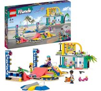 LEGO 41751 Friends skeitparks, skeitborda rotaļlieta meitenēm un zēniem no 6 gadiem, mini leļļu rotaļu komplekts ar skrejriteni un ratiņkrēslu, dāvanu ideja