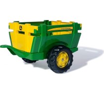 Rolly Toys RollyFarm Piekabe John Deere, 122103, viena tilta piekabe, traktora piekabe ar aizmugures durvīm, 2,5 - 10 gadu vecumam