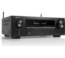 Denon AVR-X1700HDAB 7.2 kanālu AV uztvērējs, Hi-Fi pastiprinātājs ar Dolby Atmos, DTS:X, 6 HDMI ievadi un 1 izeja, 8K HDMI, Bluetooth, Wi-Fi, AirPlay 2, HEOS Multi-Room, saderīgs ar Alexa, melns