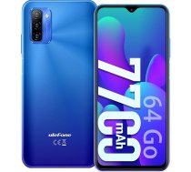 Ulefone Note 12P (2022) 6,8 collu HD+ [7700 mAh 19 dienu gaidīšanas režīmā] 8 kodolu ar kameru 13MP, OTG Type-C, 3 slotu viedtālrunis Mobilais telefons 64 + 4GB Android 11-Ver. FR Zils