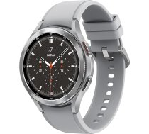 Samsung Galaxy Watch4 Classic, apaļš Bluetooth viedpulkstenis, Wear OS, rotējoša apmale, fitnesa pulkstenis, fitnesa sekotājs, 46 mm, sudraba (vācu versija)