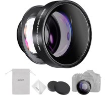 NEEWER 58 mm 0,43X HD 2 in 1 platleņķa un makro objektīvs, īpaši platleņķa objektīvs ar 18 mm fokusa attālumu, saderīgs ar Canon EOS T7 T8i R7 R10 R50 Nikon D3500 D7500 D3300 D3400 D850 Fujiflim X-T5 T4, LS