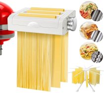 Makaronu piederumu piederumu komplekts KitchenAid Artisan - 3-in-1 Makaronu mašīna Kitchen Aid ietver makaronu rullīti, spageti griezēju, fettuccine griezēju, makaronu statīvu (Artisan nav iekļauts, piederumi)