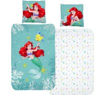 MTOnlinehandel Ariel nāru lauvene Gultas veļa sega 135 x 200 cm 80 x 80 cm Kokvilna - bērnu gultas veļa meitenēm Disney princese nāru lauvene - 2 gab.