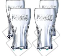 Roxley Cola 16oz caurspīdīgas Coca Cola X4s Kids Party Pop Soda Pint glāzes