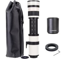 JINTU 420-1600mm 800mm f/8.3 manuālais tālummaiņas teleobjektīvs priekš Canon EOS Nikon spoguļkamerām 4000D 2000D 1200D T7 T7i T6 T6i T5 T5i D850 D750 D780 D610 D3200 D333 000 D3400 D3500 D5500 D5600