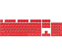 Corsair PBT DOUBLE-SHOT PRO Keycap Mod Kit (dubultā šāviena PBT taustiņu vāciņi, standarta apakšējās rindas saderība, teksturēta virsma, 1,5 mm biezas sienas ar apgaismotu fontu, iekļauti O-Ring amortizatori) Oriģināls: sarkans