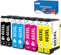 OINKWERE 603XL tintes kasetnes saderīgas ar Epson 603 tintes kasetnēm Expression Home XP-3100 XP-3105 XP-2100 XP-4100 XP-2105 XP-2105 XP-4100 Workforce WF-2830 WF-2810 WF-2810 WF-2850 WF-2835 (8 gab.)