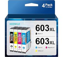 603XL 603 XL printeru kasetnes Savietojamas ar Epson 603 603XL daudzpaku tintes kasetnēm Expression Home XP-4155 XP-3100 Workforce WF-2830 WF-2850 (1 melna, ciāna, 1 magenta, 1 dzeltena,