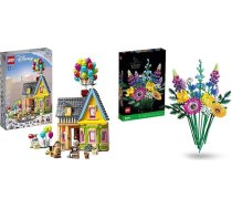 LEGO 43217 Disney un Pixar Kārļa māja no augšas un 10313 Ikonas savvaļas ziedu pušķu komplekts