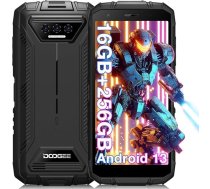 DOOGEE S41 Max Triecienizturīgs tālrunis 16GB+256GB (TF 1TB) Android 13 Octa Core 6300mAh viedtālrunis Triecienizturīgs IP68 ūdensizturīgs 8" HD+/13MP + 8MP/NFC/4G Dual SIM/OTG/GPS Melns