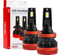 Automašīnu LED spuldzes x3 sērijas canbus amio h8 h9 h11 amio-02981