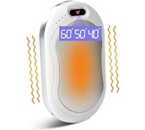 Roku sildītājs, uzlādējams elektrisks roku sildītājs, pārnēsājams barošanas bloks ar 3 siltuma iestatījumiem no 40-60°C, atkārtoti lietojams roku sildītājs ar LED gaismu āra/kempingiem/pārgājieniem, vecākiem cilvēkiem