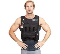 RUNMax regulējama svērta veste ar plecu polsteriem 10-150 mārciņas treniņu veste vīriešiem un sievietēm