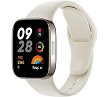 Xiaomi Redmi Watch 3, 1,75 collu AMOLED displejs, 121 fitnesa režīms, SPO₂ mērīšana un 24 stundu sirdsdarbības monitorēšana, Bluetooth® zvani, GPS multisistēma, 5 ATM, akumulatora darbības laiks līdz 12 dienām, ziloņkaula krāsa