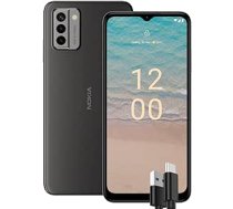 Nokia G22 viedtālrunis 4G 128GB 4GB RAM Trīskāršā kamera 50MP displejs HD+ 90Hz 6,52" Android 12 akumulators 5050mAh Dual SIM Grey versija ar papildu USB Type-C kabeli