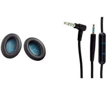 Bose ® ausu spilventiņi QuietComfort 25 austiņām, melns un QuietComfort 25 austiņu kabelis ar iebūvētu mikrofonu un tālvadības pulti Samsung/Android ierīcei, melns ANEB07PJWTXDPT