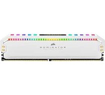 Corsair Dominator Platinum RGB 16GB (2x8GB) DDR4 3200 (PC4-25600) C16 1,35V galddatora atmiņa — balts, CMT16GX4M2E3200C16W, balts