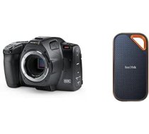Blackmagic Design Pocket Cinema Camera 6K G2 & SanDisk Extreme PRO portatīvais SSD ārējais SSD 1 TB (ārējais cietais disks ar SSD tehnoloģiju 2 ANEB0CW2Z8HLKT