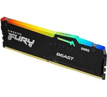 Kingston Fury Beast Black RGB XMP DDR5 128GB 5200MT/s CL40 DIMM galddatora atmiņas komplekts ar 4 KF552C40BBAK4-128 ANEB0C34BM8QWT