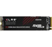 PNY XLR8 CS3140 M.2 NVMe Gen4 x4 iekšējais cietvielu disks (SSD) 2TB, lasīšanas ātrums līdz 7500 MB/s, rakstīšanas ātrums līdz 6850 MB/s, melns