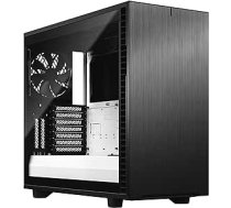 Fractal Design Define 7 Black/White TG Modular Silent E-ATX Mid Tower PC korpuss izgatavots no alumīnija/tērauda ar rūdīta stikla sānu logu, melns/balts ANEB08146X7B4T