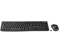 Logitech MK270 bezvadu tastatūras un peles komplekts, 2,4 GHz bezvadu savienojums, izmantojot nano USB uztvērēju, ilgs akumulatora darbības laiks, Windows un ChromeOS personālajiem/klēpjdatoriem, vācu QWERTZ izkārtojums - melns