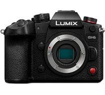 Panasonic LUMIX DC-GH6 hibrīda kamera (25 MP, Dual IS, OLED skatu meklētājs, aizsardzība pret aukstumu/putekļu/šļakatām) melna